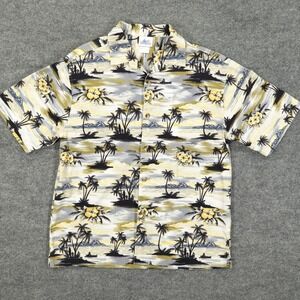 Disneyland Resort Mickey Mouse Shirt Mens Medium Hawaiian Aloha Short Sleeve